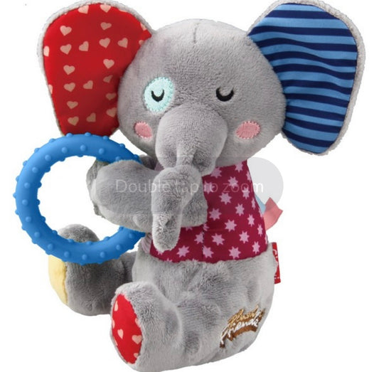 GiGwi Plush Friends Squeaker And Ring Elephant For Puppies And Small Dogs